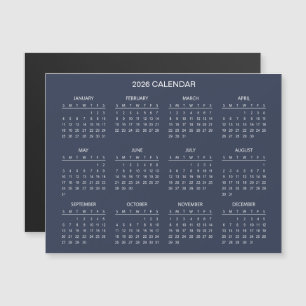 Simple Yet Elegant 2026 Calendar Magnet