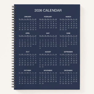 Simple Yet Elegant 2026 Calendar    Notebook