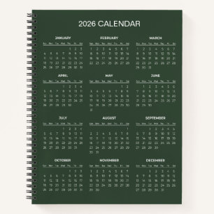 Simple Yet Elegant 2026 Calendar    Notebook