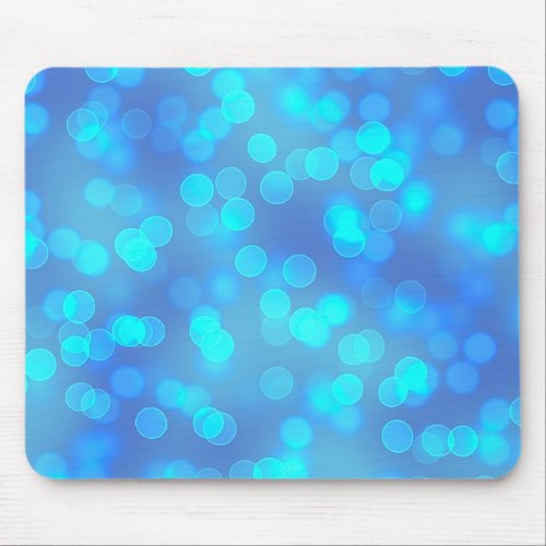 Simple yet Elegant Blue Teal Bokeh Background  Mouse Pad