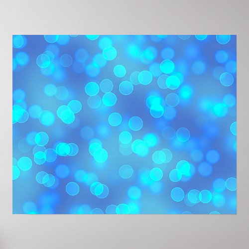 Simple yet Elegant Blue Teal Bokeh Background  Poster