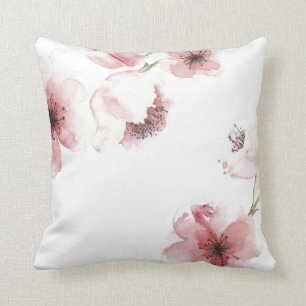 Simple yet Elegant Cherry Blossom Throw Pillow