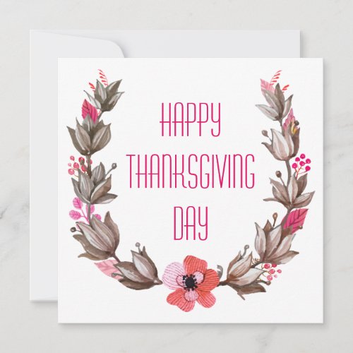 Simple yet Elegant Happy Thanksgiving  Invitation