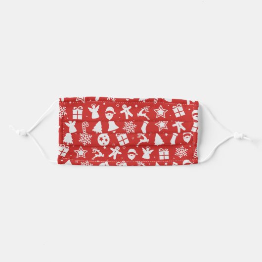 Simple yet Lovely Ditsy Christmas | Face Mask (Front, Folded)