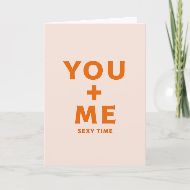 Simple You And Me Sexy Time Card (Front)
