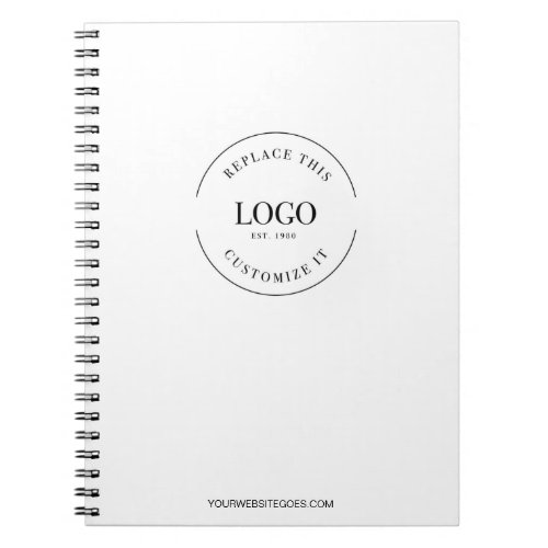 Simple Your Logo and website Promotional Business  Notebook