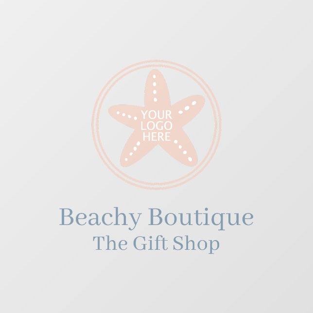 Simple Your Logo Business Boutique Window Cling (Sheet)