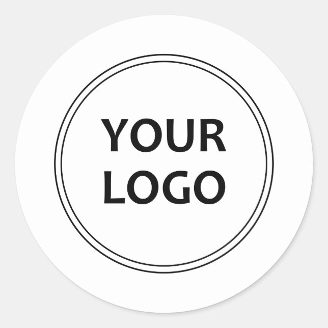Simple YOUR LOGO custom business sticker (Front)