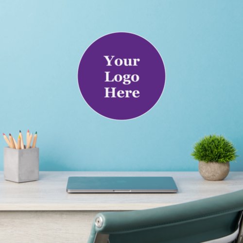 Simple Your Logo Here Royal Purple Circle Template Wall Decal