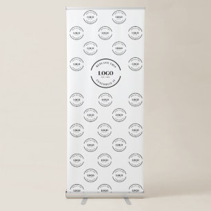 Simple Your Logo Here Step and Repeat Retractable Banner