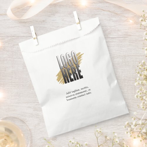 Simple Your Logo with Text Promotional Business  Favor Bag