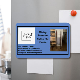Simple Your Photo Custom Crafter Business Card Magnet