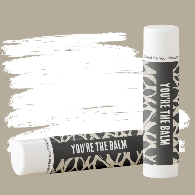 Simple You're the Balm Mother's Day Minimal Lip Balm (Make them smile with this funny customized lip balm that says "you're the balm." Pack of 12 to share)