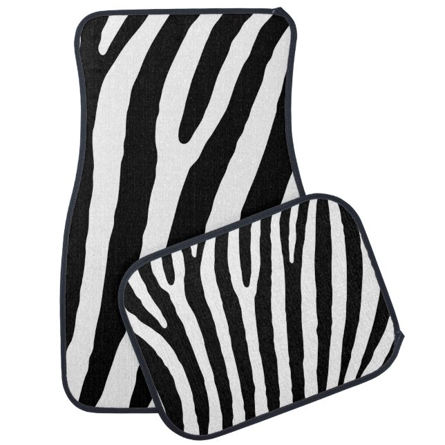 Simple Zebra Stripes Car Floor Mat (Set)