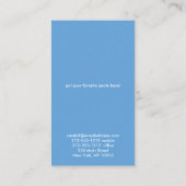 Simple Zen Circle Blue/White Business Card (Back)