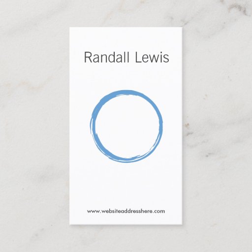 Customizable ZEN CIRCLE in SKY BLUE Business Card