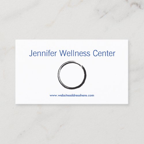 ZEN CIRCLE in BLACK Business Card
