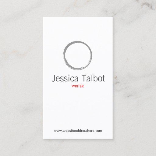 Customizable ZEN CIRCLE in WHITE/GRAY Business Card