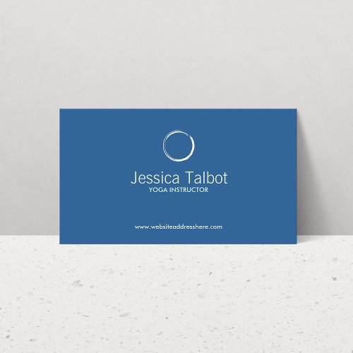 ZEN CIRCLE in WHITE/BLUE Business Card