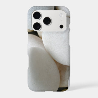 Simple Zen White Pebbles Nature Spa Retreat Photo iPhone 17 Pro Case