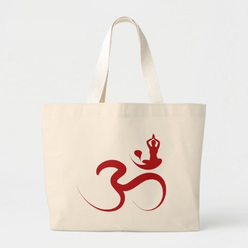 Simple Zen Yoga Om Calligraphy Silhouette Logo Bag