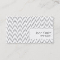 Simple Zigzag Psychologist Business Card