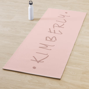 SimpleCasual Handwriting Name Mauve Pink Yoga Mat
