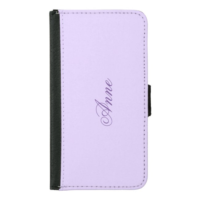 SimplePURPLE with name Notebook Samsung Galaxy Wallet Case (Front)