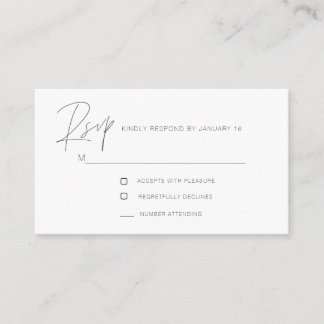 Simplest Modern RSVP Enclosure Card