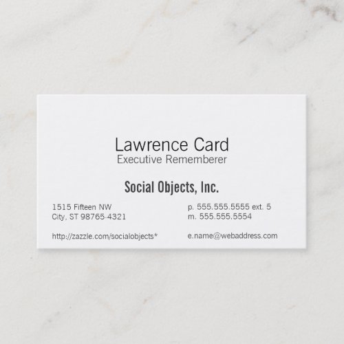 Simplest Sans Gothic Template Business Cards