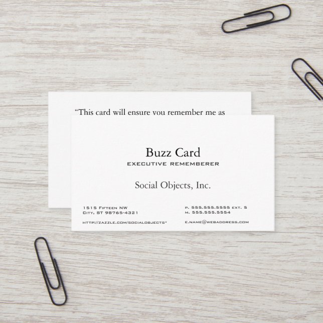 Simplest Serif American Garamond Gothic Template Business Card (Front/Back In Situ)