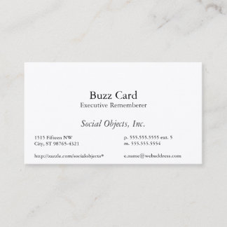 Simplest Serif American Garamond Template Business Card