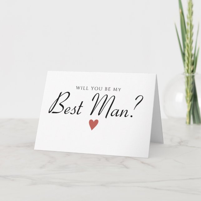 Simplet Best Man  Card (Front)