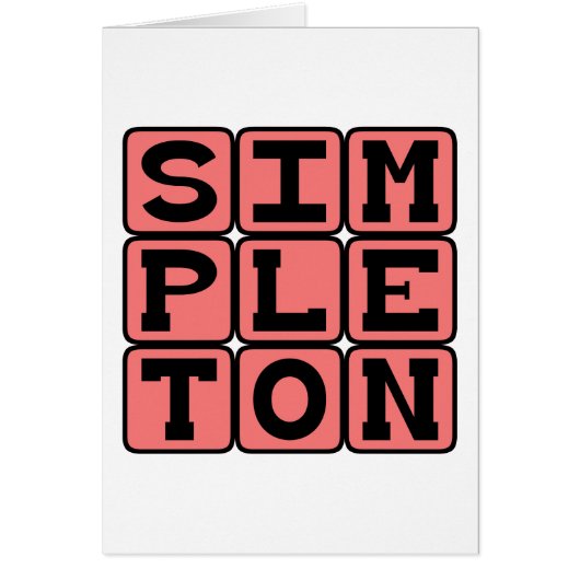 Simpleton, Basic Person Cards (Front)