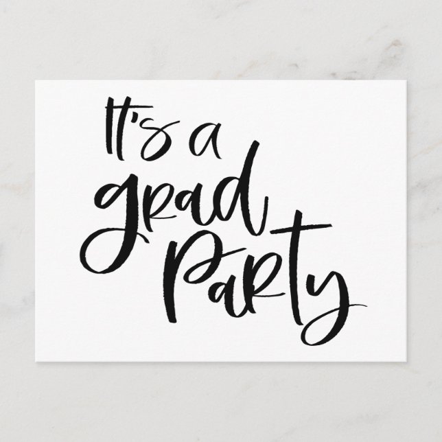 SIMPLEY BOLD It's a GRAD PARTY Graduate Invite (Front)