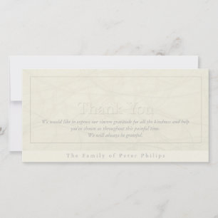 Simplicity 1 Sympathy Thank You Photo Card