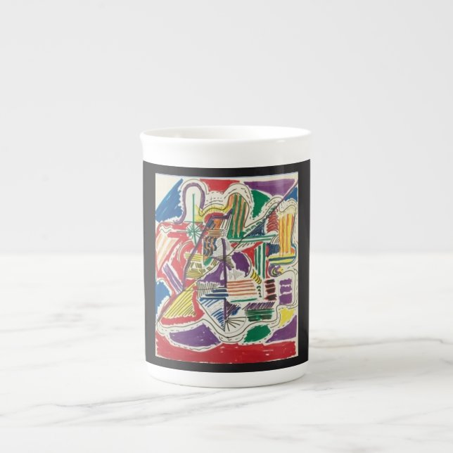 Simplicity Abstract Bone China Mug (Front)