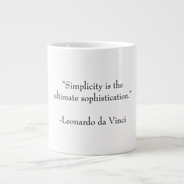 Simplicity and Sophistication Large Coffee Mug (Front)