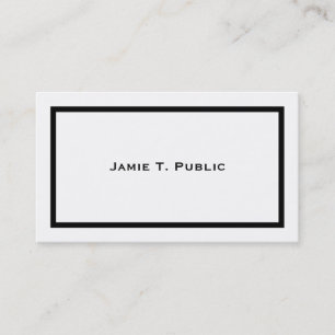Simplicity: Black Band Frame, White Background Business Card