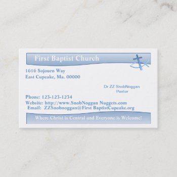 Simplicity Blue Business Card by Churchsupplies at Zazzle