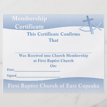 Simplicity Blue Multi-purpose Church Certificate Flyer