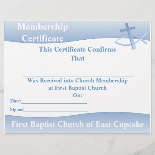 Simplicity Blue Multi_purpose Church Certificate Flyer