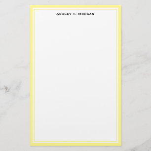 Simplicity DIY Frame White Personalized Lt Yellow Stationery