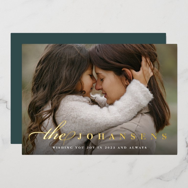 Simplicity | Horizontal Photo Foil Holiday Card