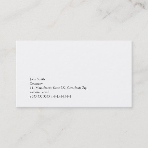 Simplicity II Business Card