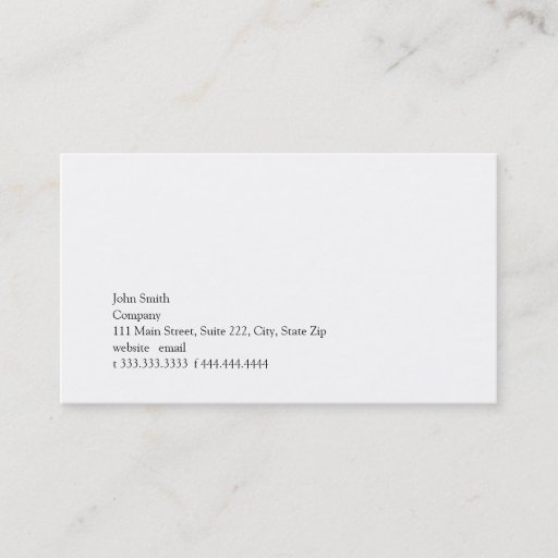 Customizable Simplicity II Business Card