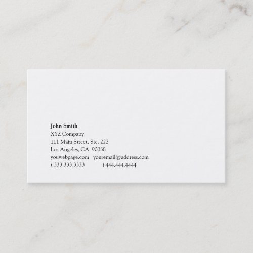 Simplicity ii business cards