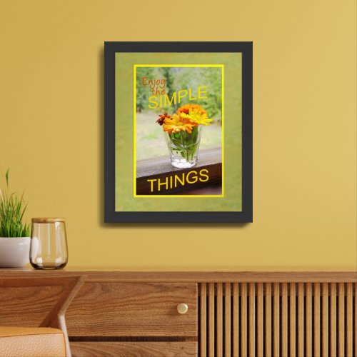 Simplicity Inspiration Still Life Cut Daisy Flower Framed Art