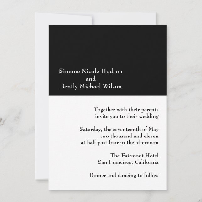 Simplicity Invitations (Front)
