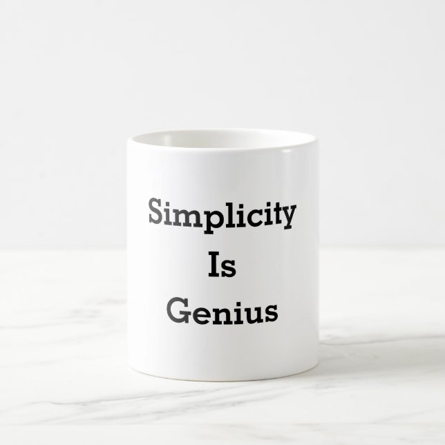 Simplicity is genius mug (Center)